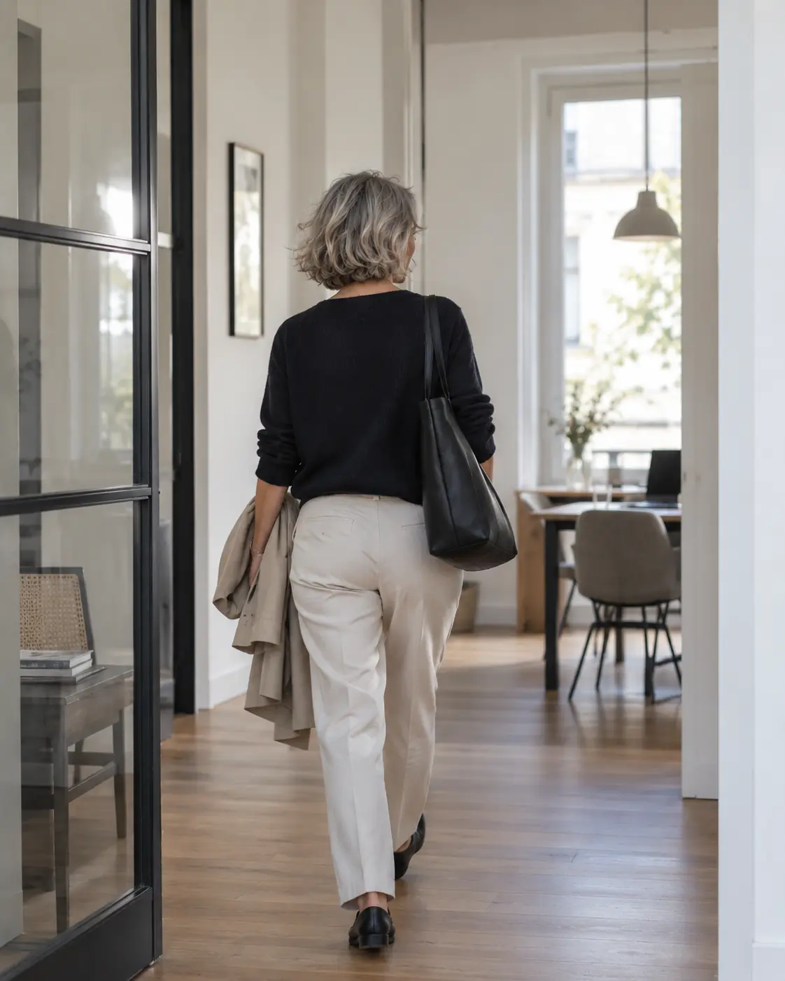 Accueillir un changement avec la sophrologie à Paris 15, femme entrant dans un nouveau lieu