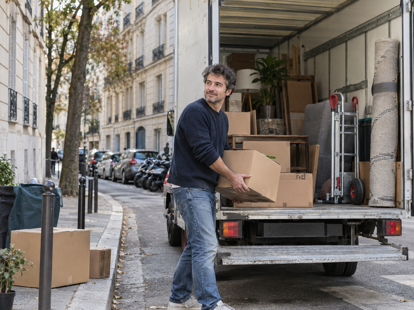 Homme préparant un déménagement à Paris, illustrant comment accueillir un changement avec la sophrologie à Paris 15e